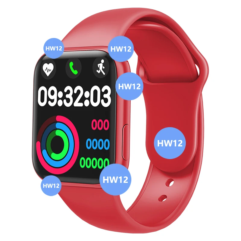 Смарт-часы с сенсорным экраном 2021 дюйма, водонепроницаемые Смарт-часы Bt, смарт-часы серии Hw12, 6, Reloj