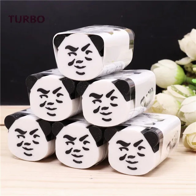 cute korean Promotional funny design school office supplies products Logo printed customised cartoon shape eraser stationery