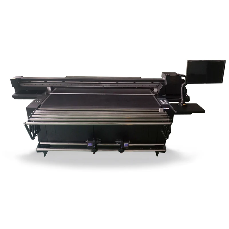 Roll-to-roll UV Printer Plotter Hybrid 1.6m Wide Format Eco Solvent Printer Wallpaper Roll Printing Machine