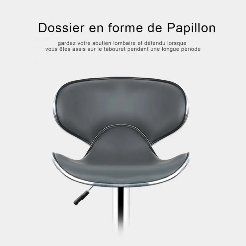 Leather Modern Elevated Height Restaurant Home Coffee Shop Office Furniture Metal Chair Bar Stool