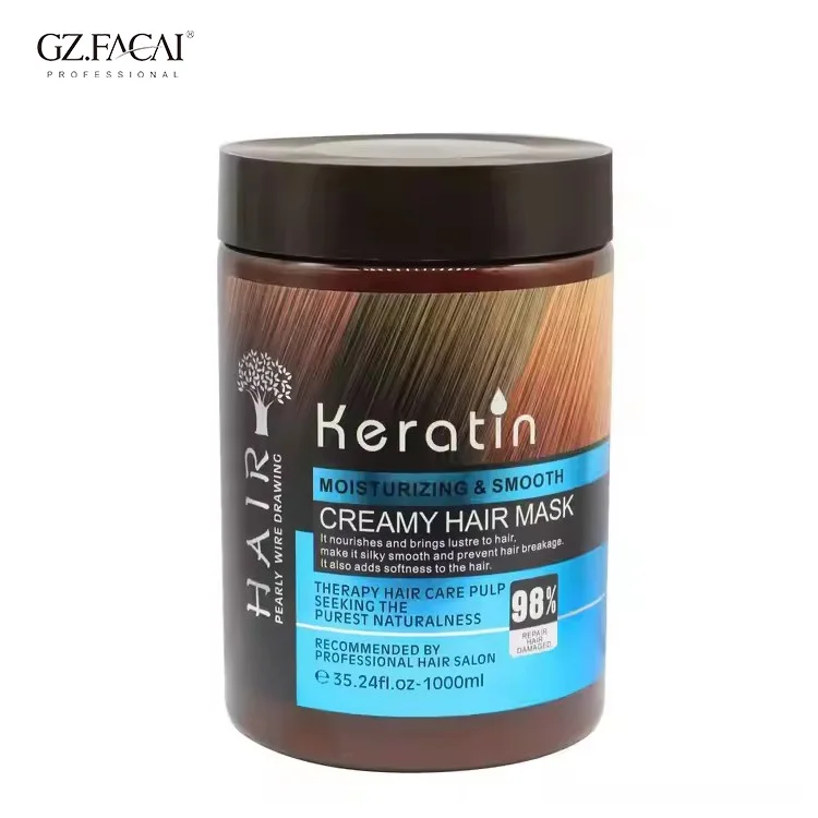 Wholesale Naturalness Organic Moisturizing Collagen Hair Mask Nourishes and Repairs Hair for Smooth and Softness 1000ml