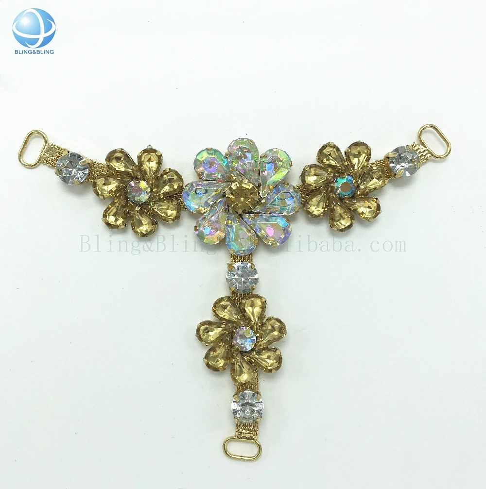 Sexy Black Rhinestone Y Shape Bikini connectors For Women Swimwear Beach Swimsuit Crystal Buckle Decoration Jewelry Accessory