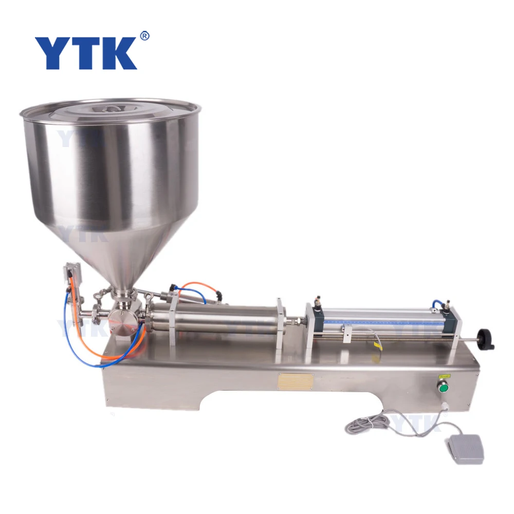 Semi-automatic ketchup syrup lotion shampoo jam cosmetic cream tomato sauce honey peanut butter paste filling machine filler