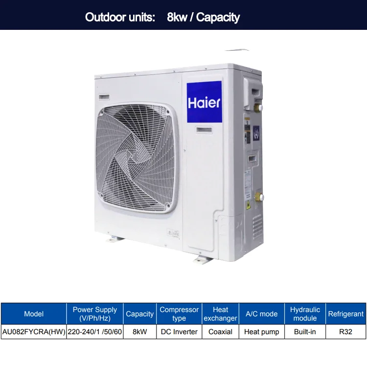 Haier воздушно-водяной тепловой насос моноблок инвертор постоянного тока охлаждающий нагреватель и бытовой блок