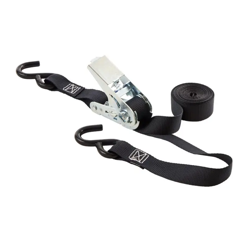 wholesale 1 inch 25mm cargo lashing belt ratchet straps with S hook