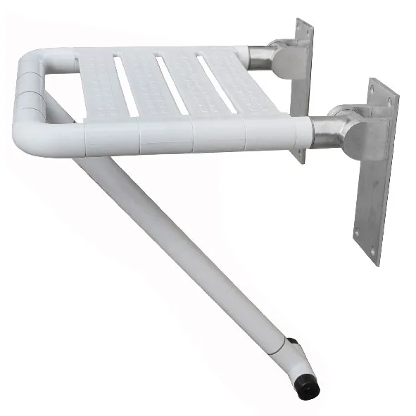 Bathroom wall mounted Stainless Steel folding  shower seat safety shower hand rail