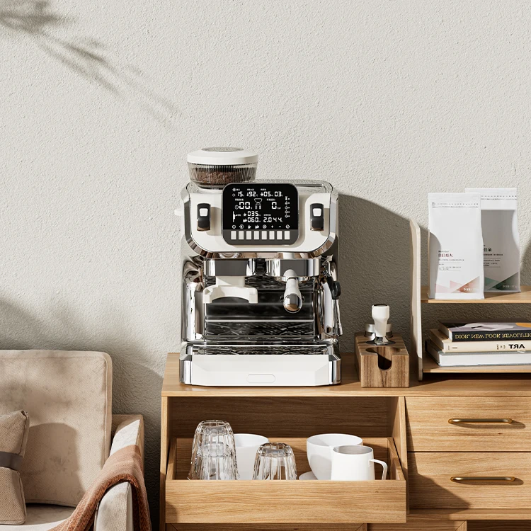 China cafetera 110v 15 bar self heating coffee maker espresso machine with grinding function