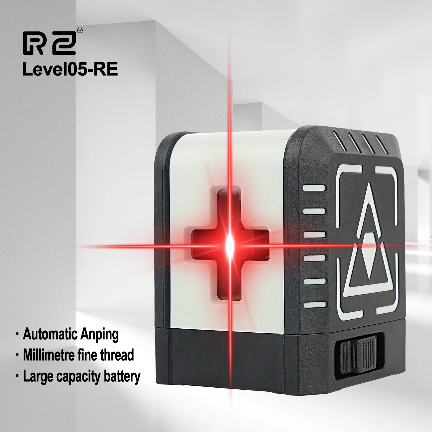 2 Lines Laser Level Self Levelling Red  Beams Laser Horizontal & Vertical Cross-Line Cross  180-Degree Vertical