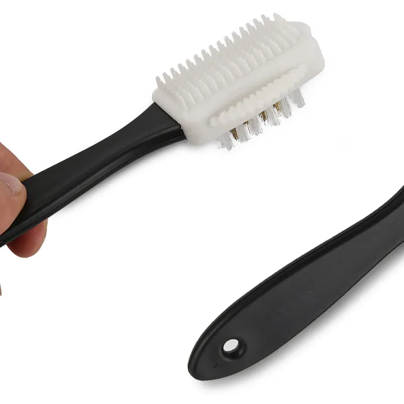 Cleaning Suede Shoe Brush   Brass PP Bristles Three Sided Nubuck Brush  Suede Shoe Cleaning Brush
