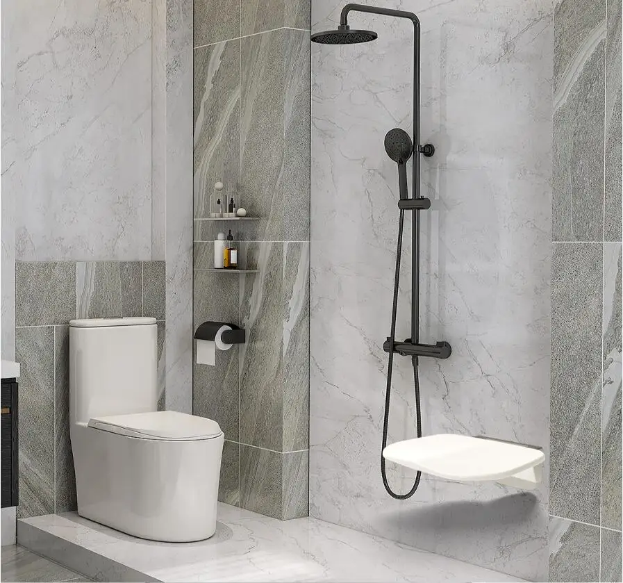 Non-slip Wall Mounted Wall Chair Folding Bathroom Shower Seat