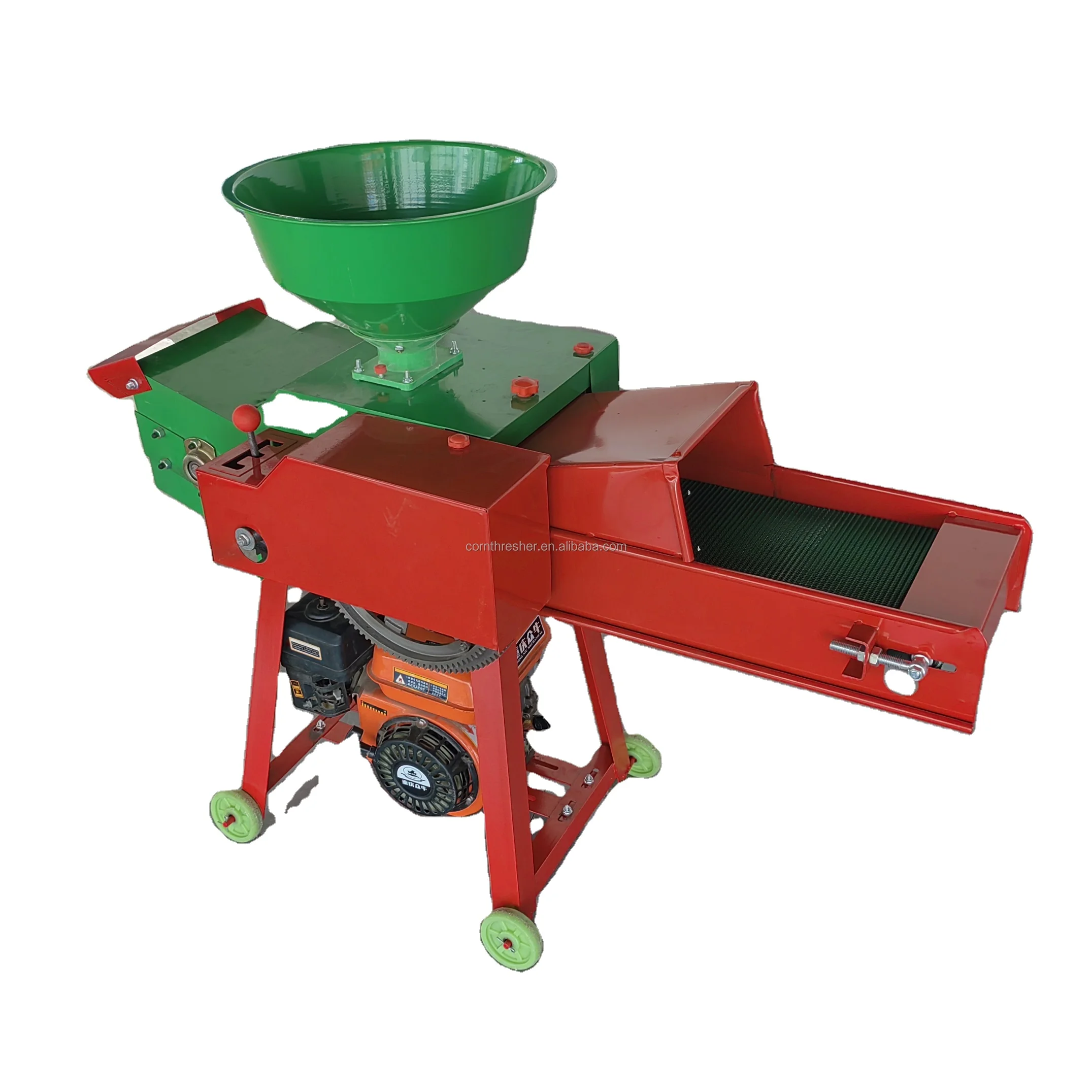 Low Price  Animal  Feed Dry And Wet Hay Gasoline Mini Chaff Cutter Machine With Conveyor