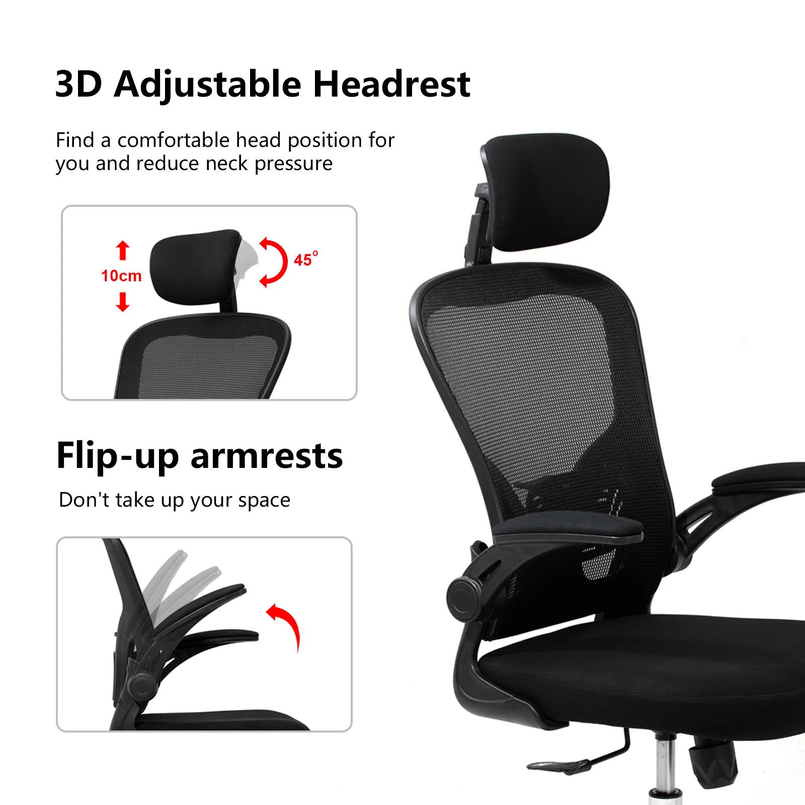 Adjustable Ergonomics Revolving Computer Chair Furniture Commercial Office Chairs
