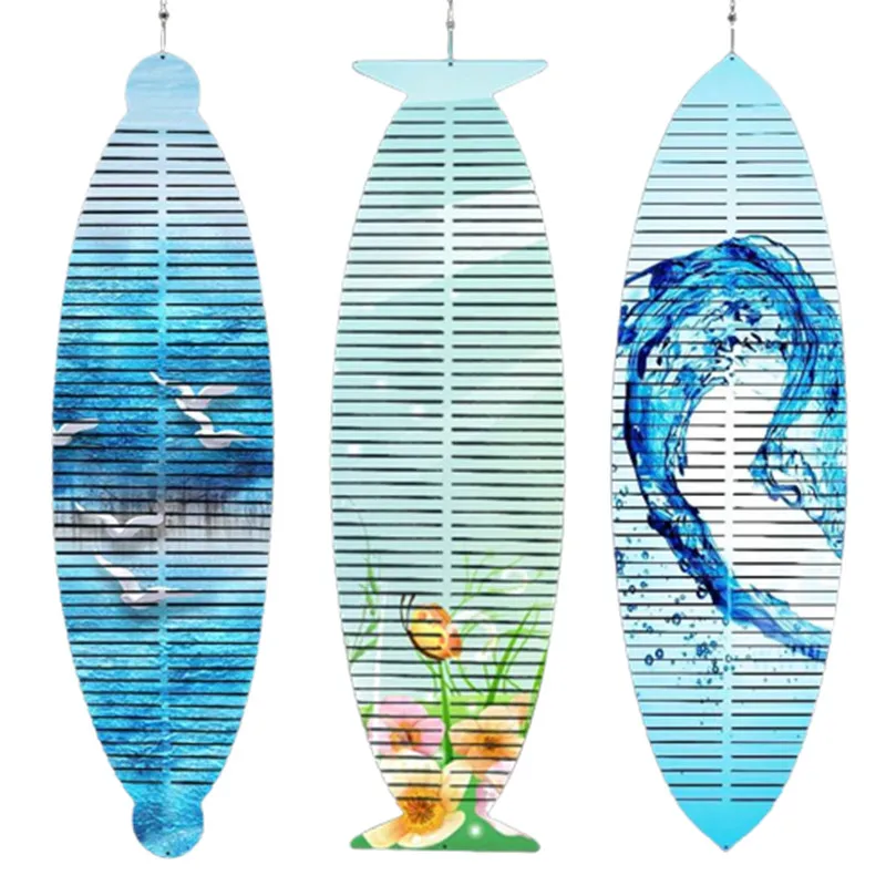 Aluminum Double Sided Printing Garden Wind Spinners Home Decorations Blank Sublimation Wind Spinner