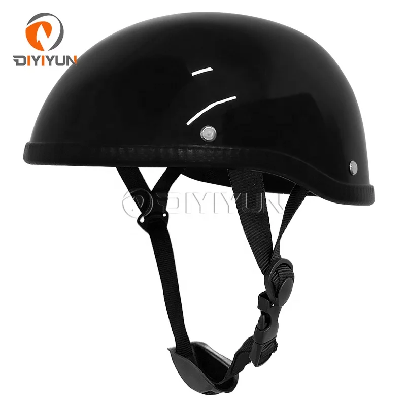 Hot selling Matte black Retro WW2 half face helmet motorcycle adventure touring vintage half helmet for harley