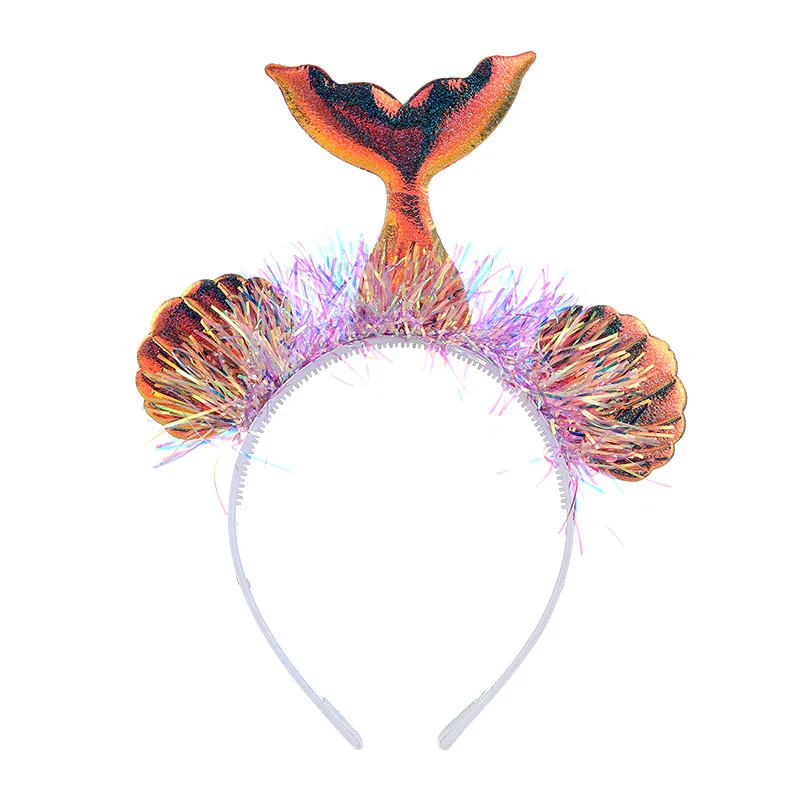 Детские аксессуары ободок с хвостом русалки и блестками ободок с блестками Оболочка для волос для вечеринки аксессуары для волос для девочек