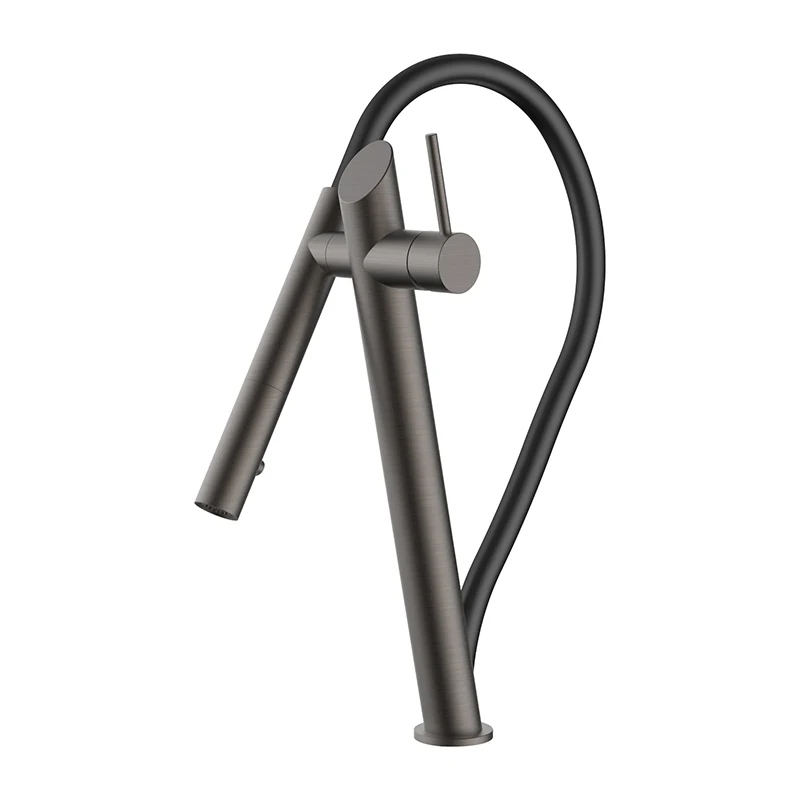 New Design Dual function sprayer pull out kitchen faucet gun metal hot cold mixer kitchen faucet