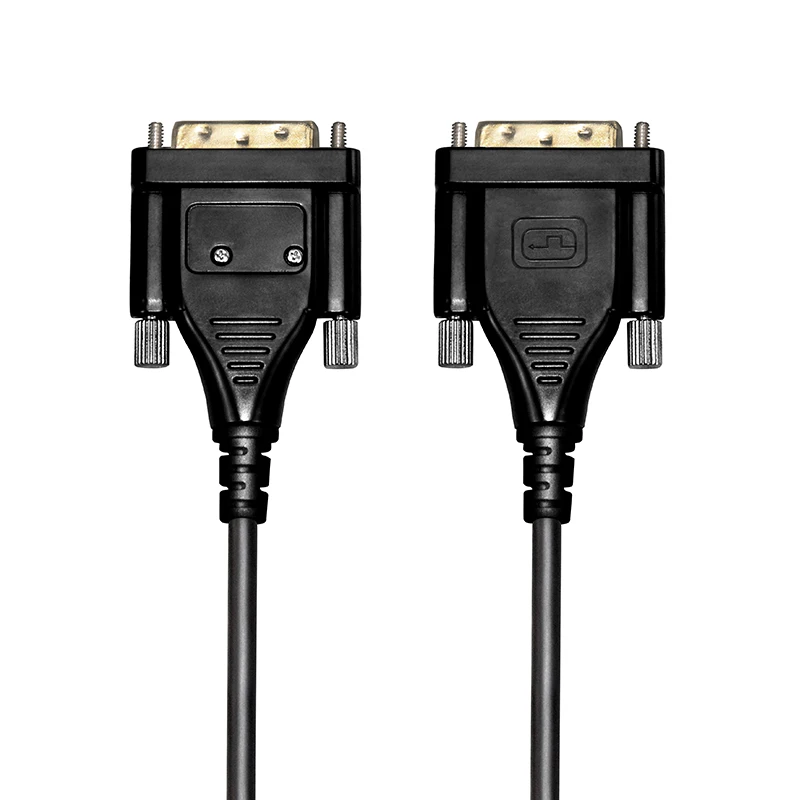 
 50 м черный волоконно-оптический кабель DVI-DVI длина 1 м до 150 м для компьютера 10,2 Гбит/с 1080P full HD  