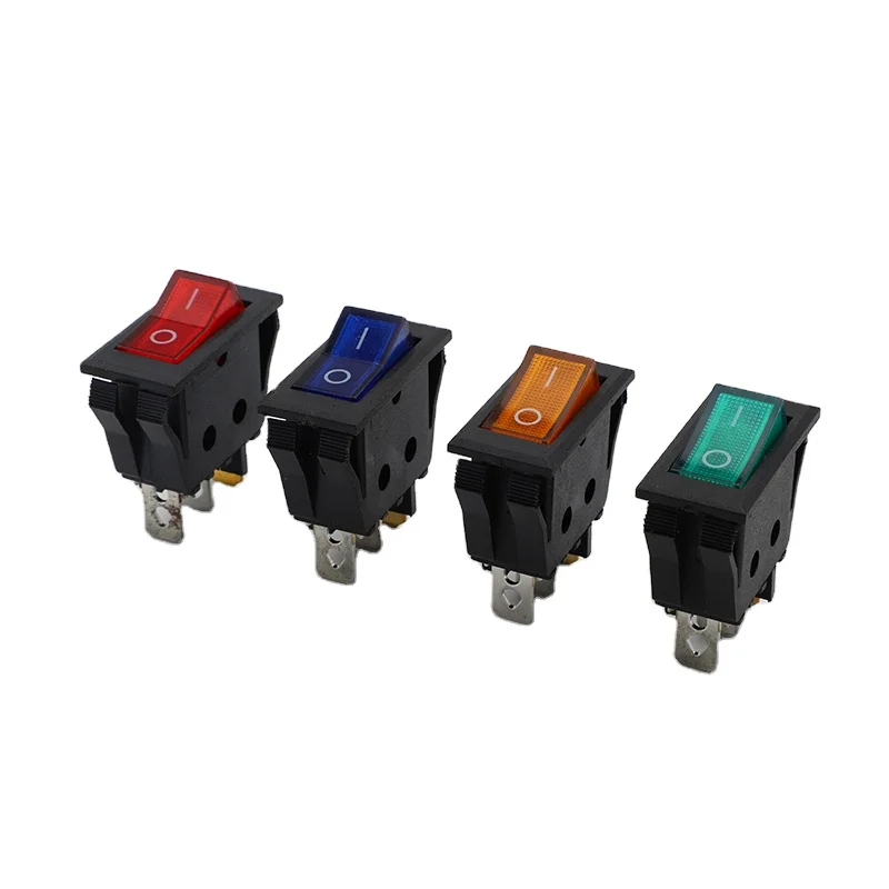 High quality KCD3 series 2 position 3 pin illuminated Rocker Switch 20A 125VAC