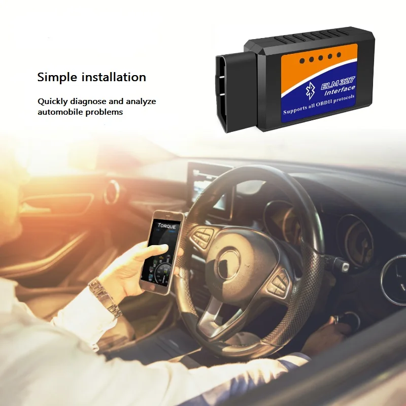 New design big size-B OBD V2.1 BT OBDII with low power consumption chip LDO car diagnostic tool Scanner elm327 bt obdii