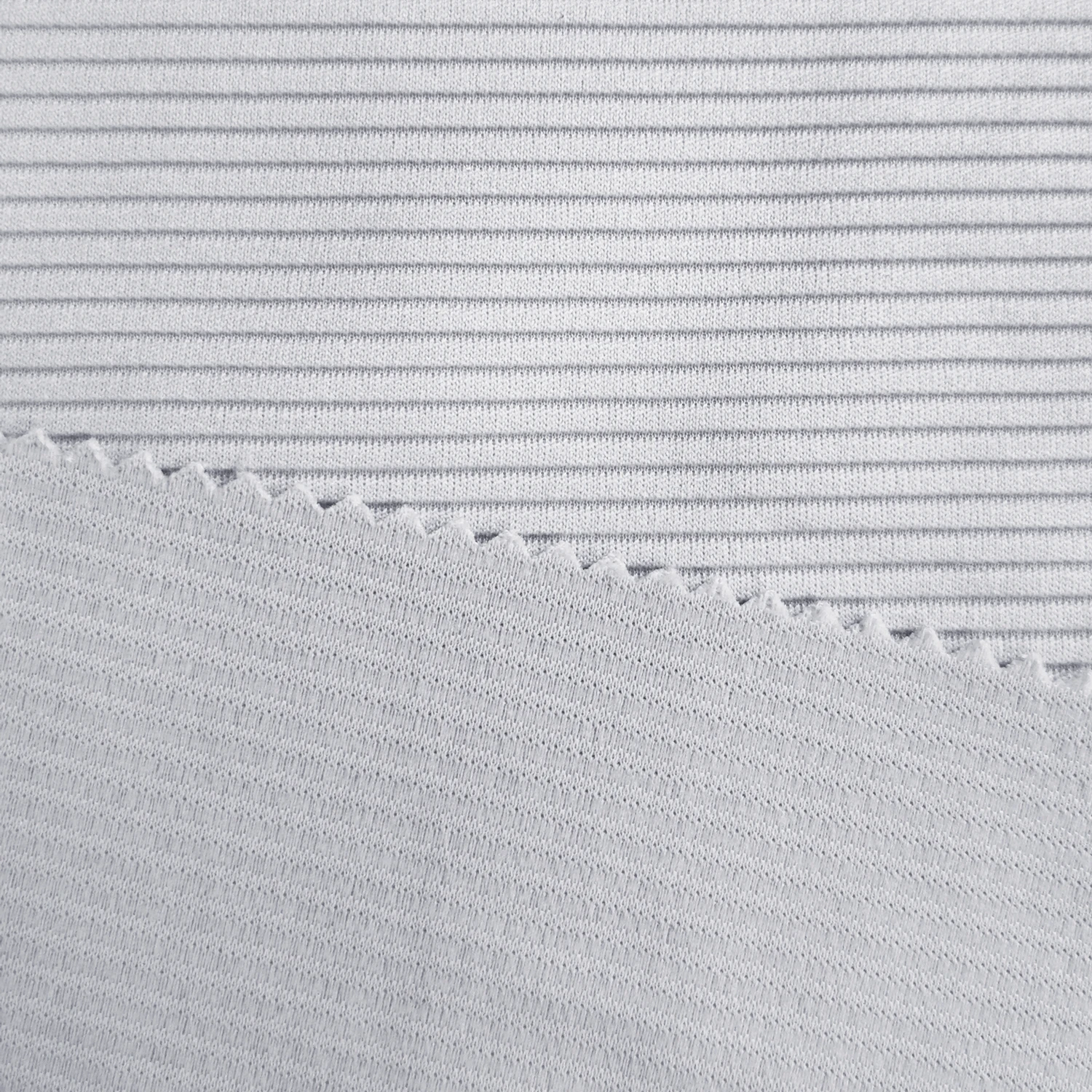 Wholesale High Quality Low Price 230gsm 100% Polyester Knitted Pit Stripes Stair Ottoman Fabric For Dress Trousers