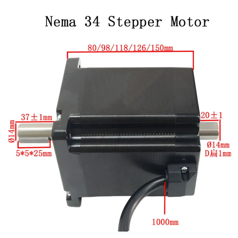86HS11860B4JEP Low Quality Nema 34 Motor 1.8 Degree Biaxial Nema 34 Stepper Motor