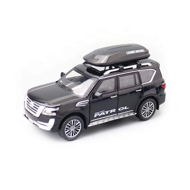 1:32 Nissan Patrol литая под давлением модель автомобиля игрушка для детей 17 см отступить моделирование брелок автомобильных ключей со звуком/свет