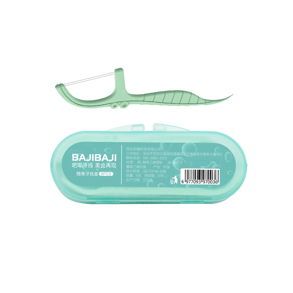 Mint Flavor Teeth Flosser 8 Picks Per Bag Thin Eco Dental Floss Picks