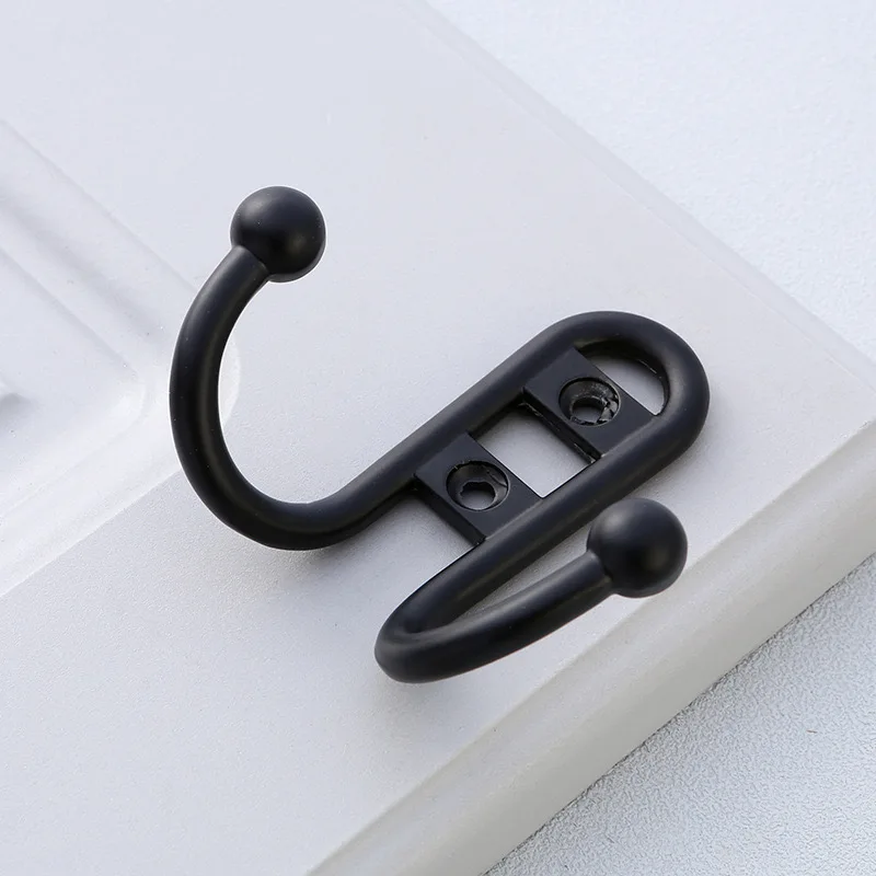 Multi-Use Small Double-Sided Wall Hooks Bathroom Kitchen Living Room Under-Cabinet Hanger Furniture Hardware Hotels Apartments