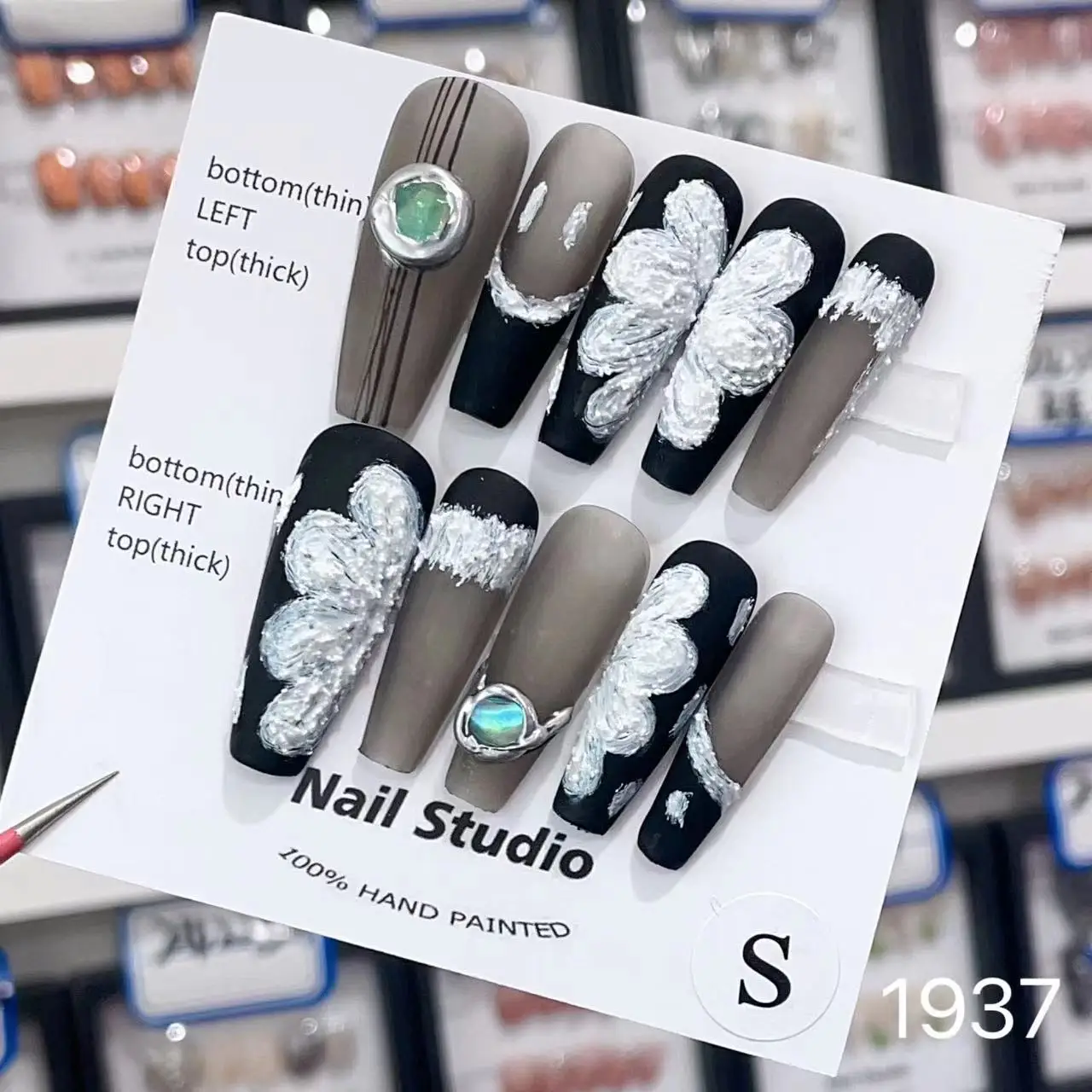 3D Handmade Press On Nails Medium Pink Nail Coffin Artificial fingernails Reusable Luxury  Stick On Nails  Pink Ballet