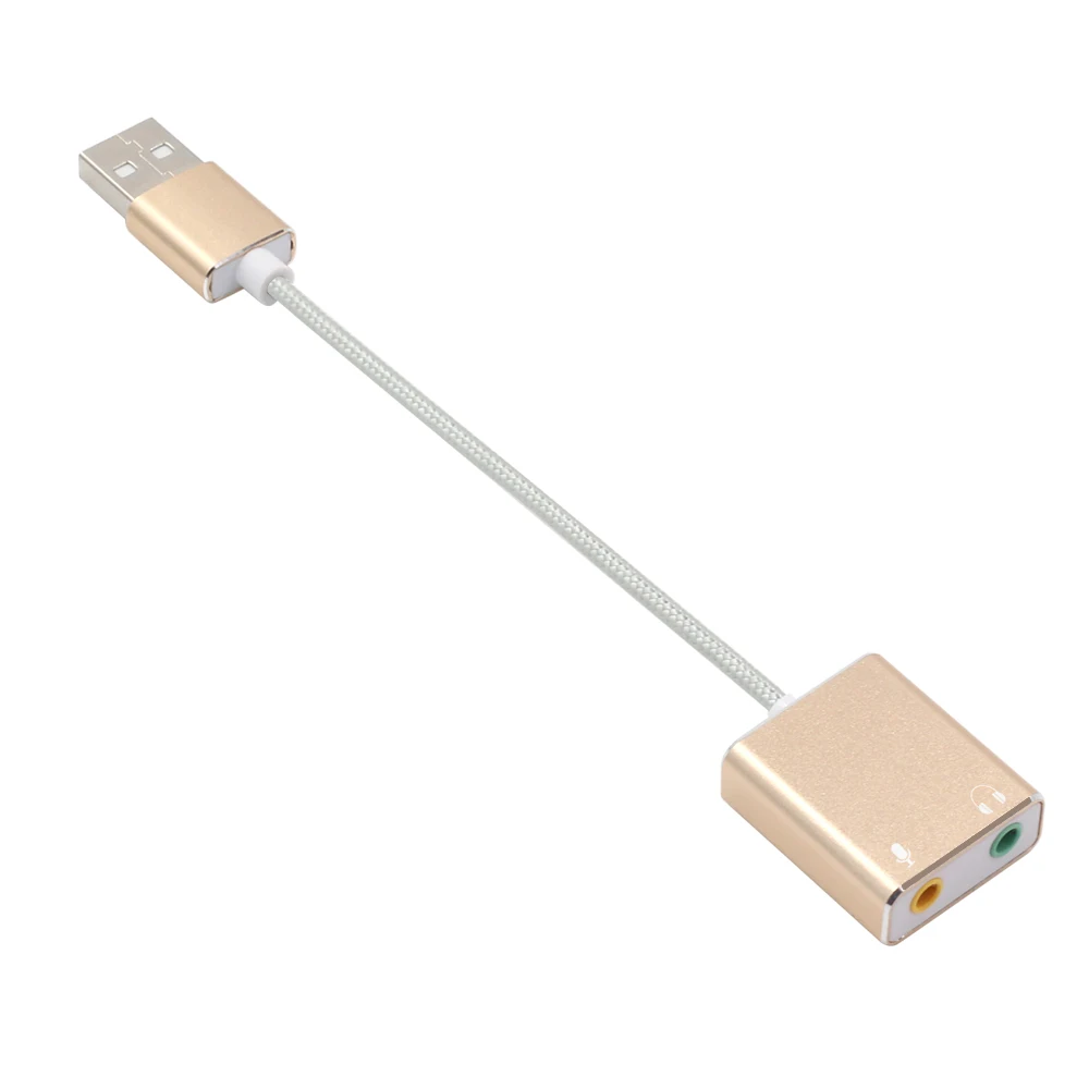 Внешняя звуковая карта USB для наушников 3D стерео аудио адаптер Новая высокоскоростная Free drive Mac