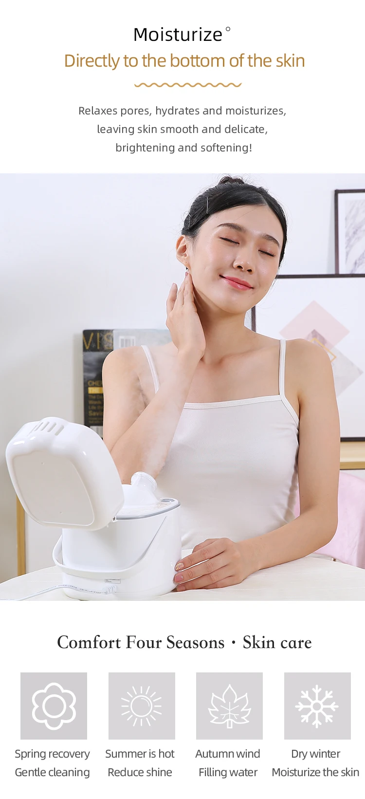 Home Portable Clothes Garment Steamer Multi Functional Handheld Electric Steam Iron Ceramic White Facial Steamer Ionic KSKIN/OEM