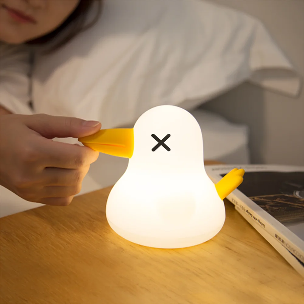 New Kiwi Bird Night Light Children Cartoon Lamp Creative Gift Bedroom Bedside Eye Protection Silicone Night Light For Kids
