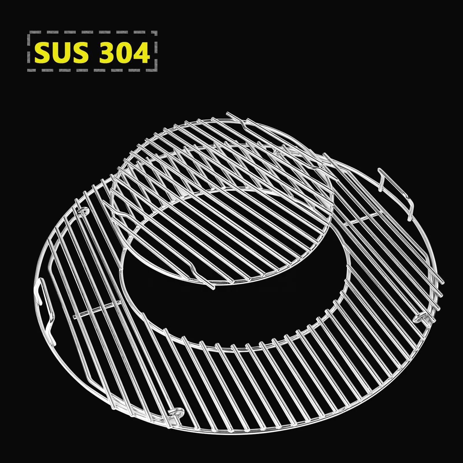 22.5 Inch Waterproof Stainless Steel 304 Barbecue Grill Mesh for Weber Charcoal Kettle Kitchen Accessory with Grid & Basket