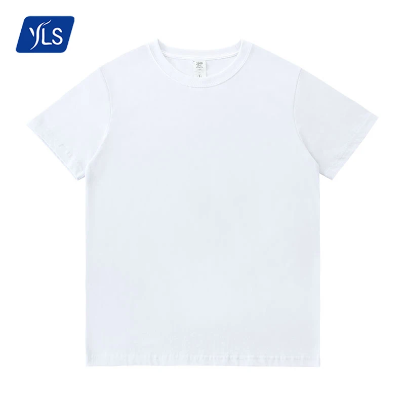 YLS High Quality 100% Pima Cotton 250g O Neck Custom Digital Printed T Shirt Men Plain T Shirt Screen Printing