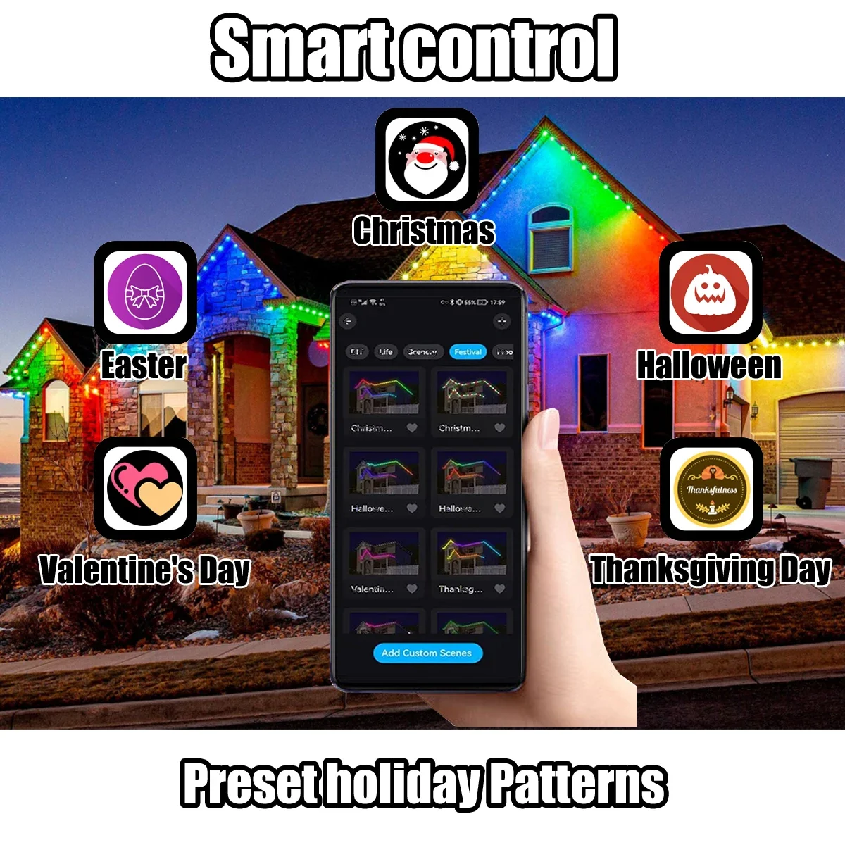 Перманентные рождественские алюминиевые трековые огни UCS2904 DC12v 5050 3 светодиодов RGBW полноцветные светодиодные IP67 водонепроницаемые наружные украшения