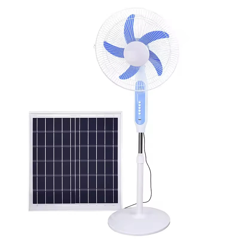 oem Solar Rechargeable standing Fan 12 Inch Energy Conservation Solar Fan With Solar Panel