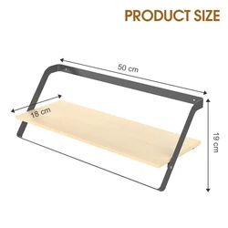 WIREKING Modern Low Price Hanging Metal and Wood Wall Mounted Rack Shelf  Storage Rack for Bedroom Living Room
