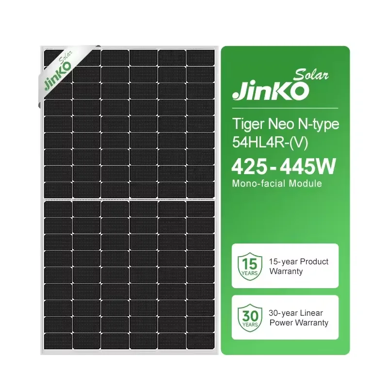 Jinko 450 ватт Тигр нео-моноэлементные солнечные панели Вт N-типа черный Солнечный модуль 54HL4R-(V) PV пластина цена