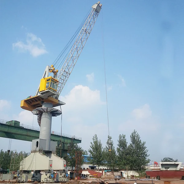 10t mobile harbour crane container hydraulic pedestal portal cranes