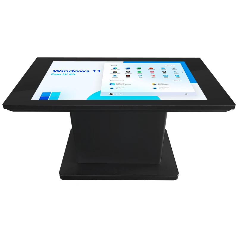 Hotel Restaurant Table Tactile Wireless Charging Android or Windows Smart Interactive Multi intelligent Touch Screen Table