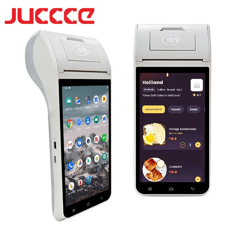 mini android nfc tablet waterproof smart devices payment 58mm handheld mobile pos terminal machine device
