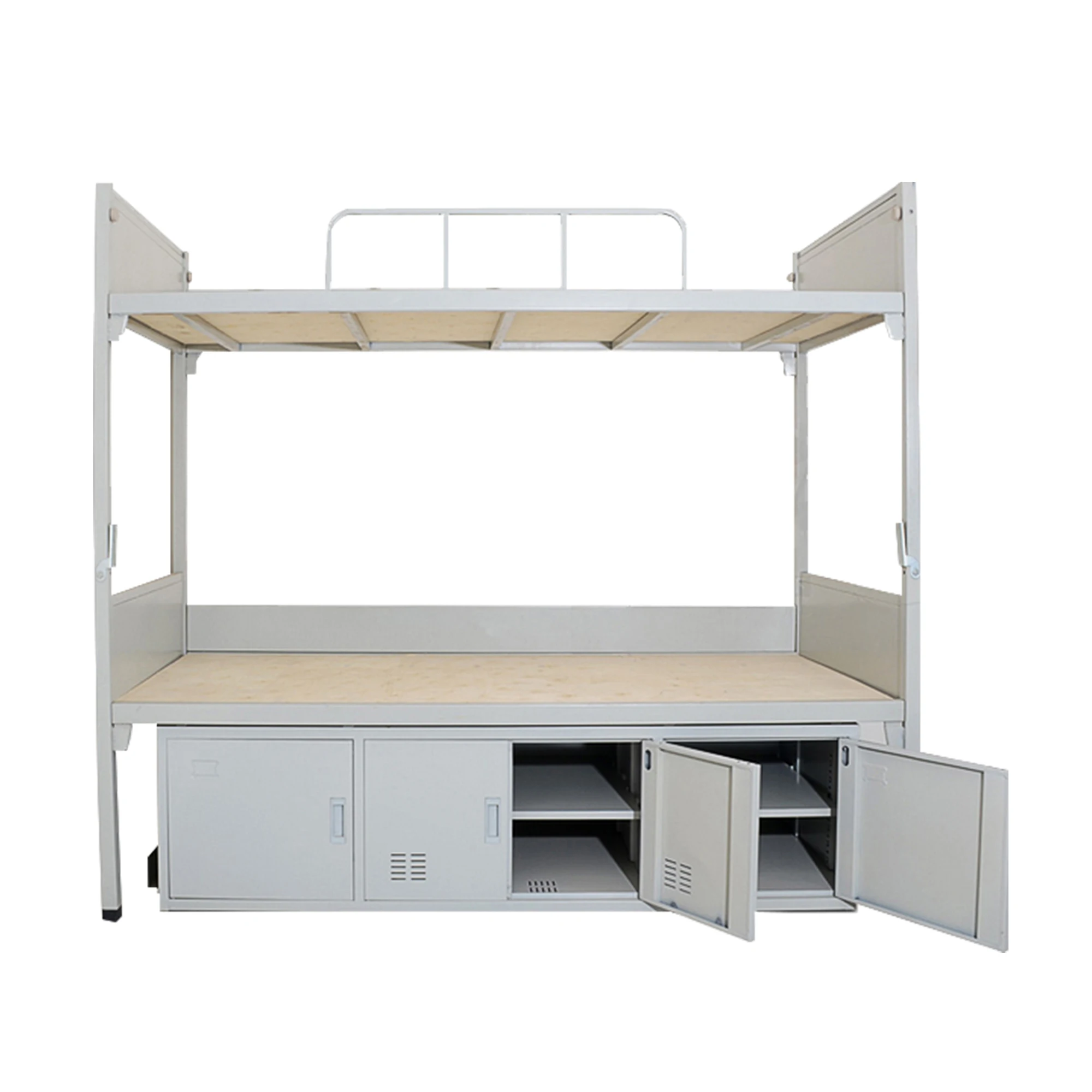 Dormitory Bunk Bed Iron Bunk Beds Double Metal Bed with stairs double student metal frame for school apartment