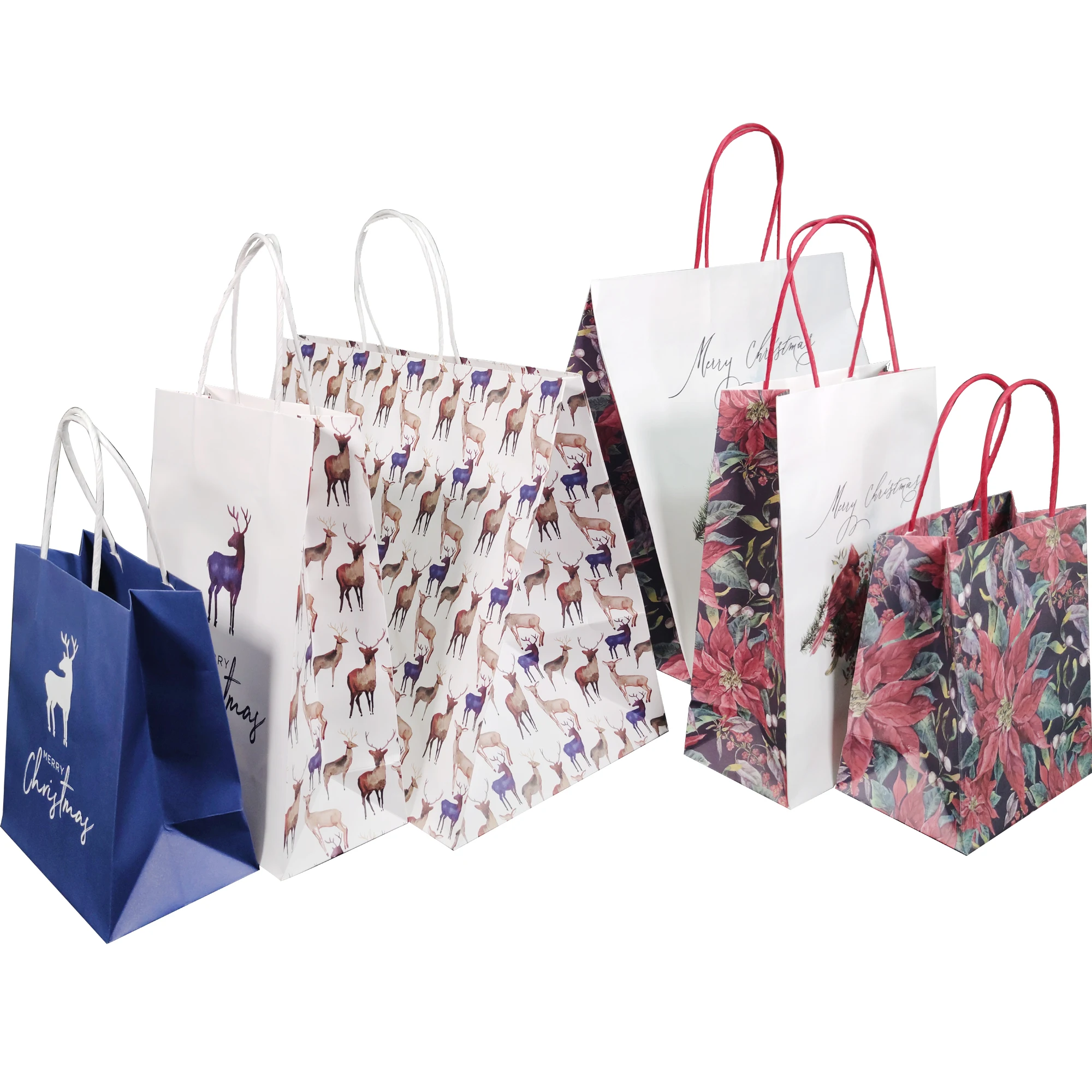 2023 new style Lower Price  eco-friendly paper gift bags alibaba china custom paper bag with ribbon handle