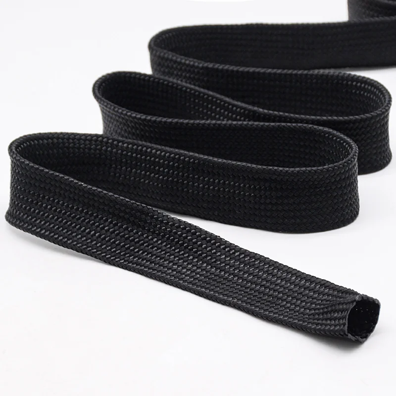 High abrasion resistance Nylon multifilament braided wiring harness cable sleeve