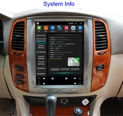 Высокое качество 12,1 дюймов Автомобильный Android экран Навигатор автомобильный стерео плеер Land Cruiser 100 Lexus Lx470 Auto Carplay для 2001-2011