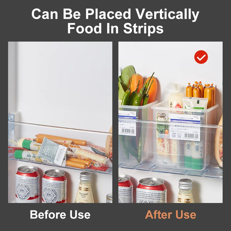 Stackable Kitchen Container Plastic Storage containers Boxes Freezer Drawer Fridge Bins Refrigerator Organizer