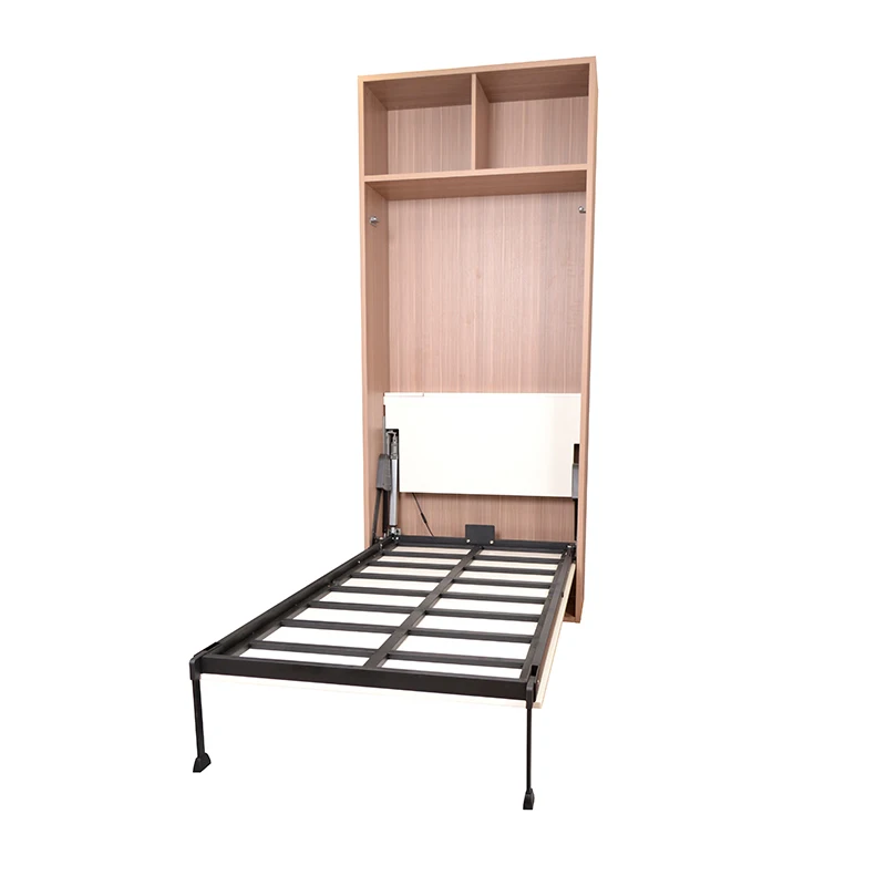 New design home office furniture automatic feet murphy bed frame folding bed wall invisible wall bed mechanism with cabinet