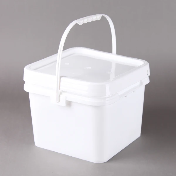5L 8L 10L 20L 25L plastic water container /drum/bucket/barrel ,transparent white square bucket for industry packing