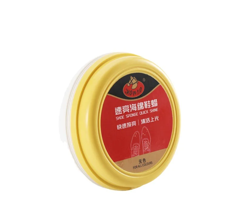 Factory Customized Shoe Wax Sponge Brush Shoe Cleaner Hotel Supplies Double-Sided Colorless Silicone Oil All-In-One Shoe Wax