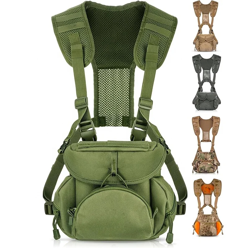 Custom Binoculars bag Durable Bino Backpack Portable Binocular Pack Comfortable Chest Binocular Harness for Hunting